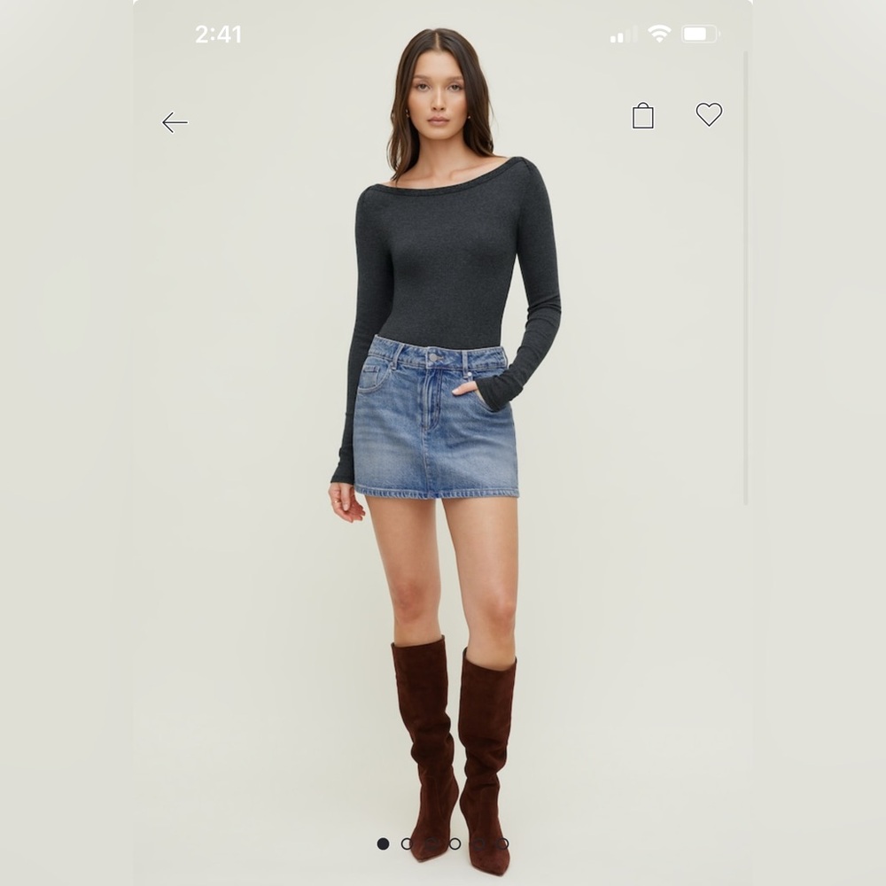 Dynamite Light Blue Denim Mini Skirt